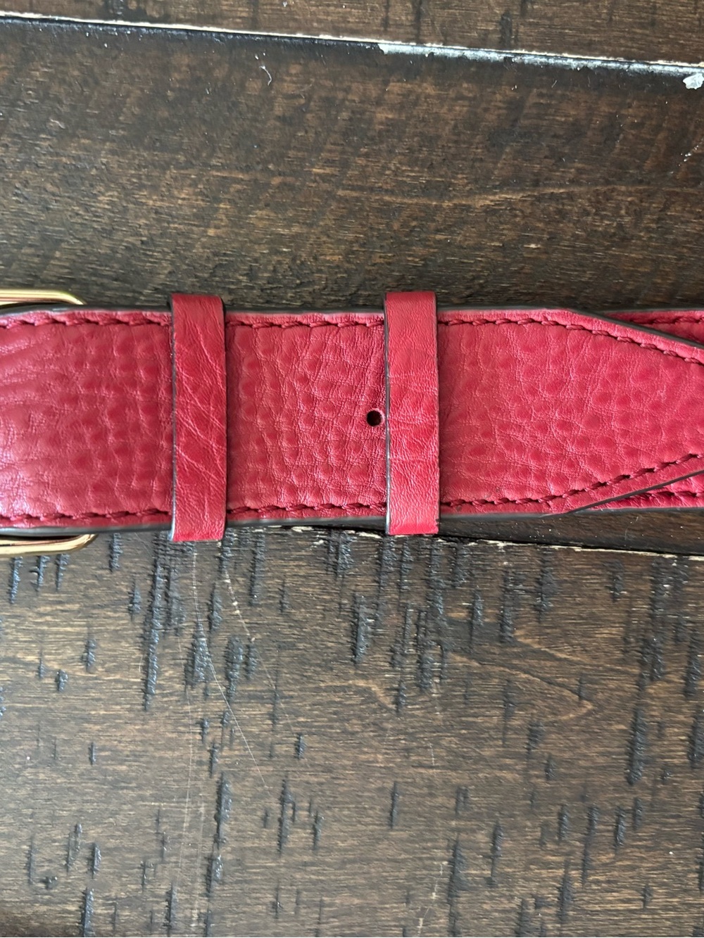 Rebecca Minkoff Red Crossbody Unlined Leather Purse with Silver Studs - Picture 2 of 10